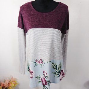 NWT Trueself long sleeve blouse size M